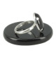 agate noire bague argent