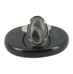 agate oeil bague argent