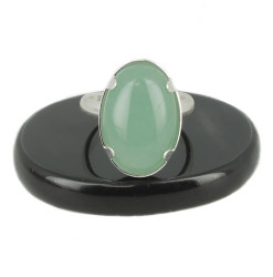 bague argent en aventurine