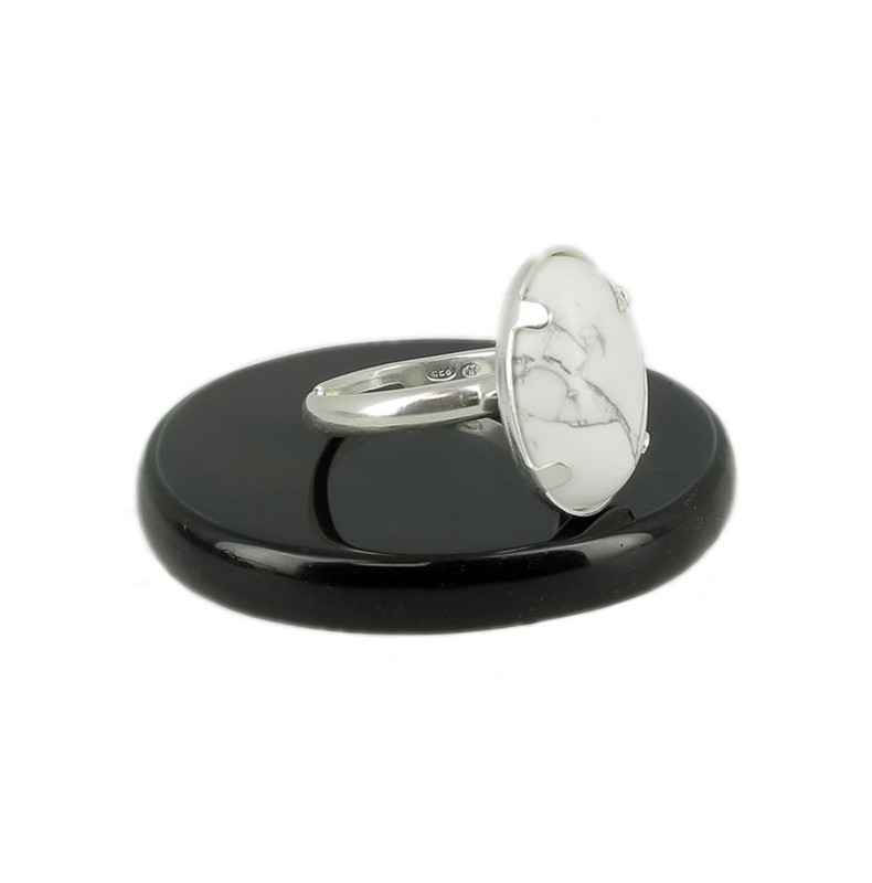 Bague en Howlite et Argent 925 collection Sterling