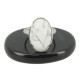 bague howlite et argent