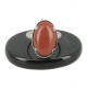 bague argent et jaspe rouge