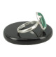 bague argent et malachite