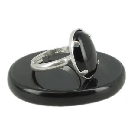 bague obsidienne noire