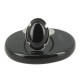 bague argent obsidienne noire