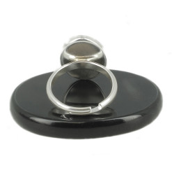 bague sterling obsidienne