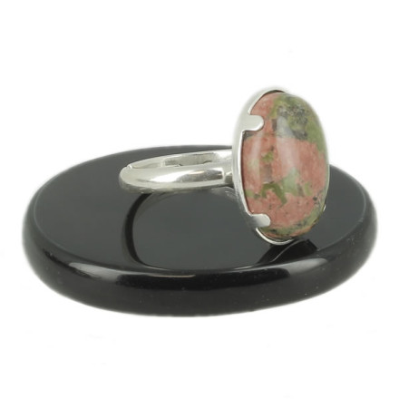 bague unakite et argent