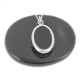 agate noire pendentif sterling