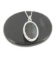 agate oeil pendentif en argent