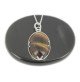 pendentif oeil de tigre sur argent