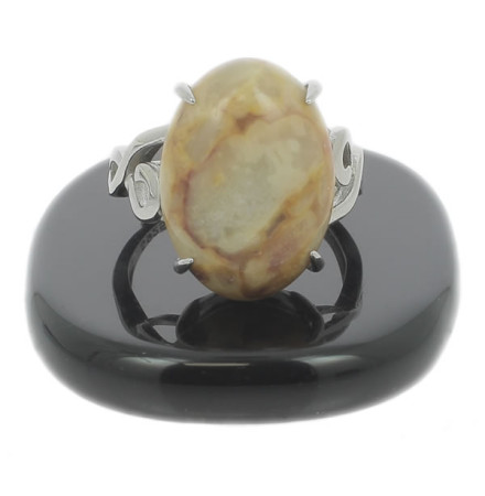 bague argent agate crazy lace