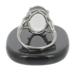 bague argent cristal de roche