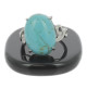 bague turquoise sur argent