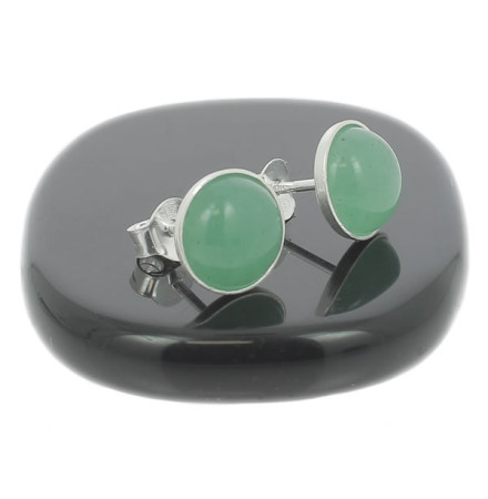 boucles oreilles aventurine verte