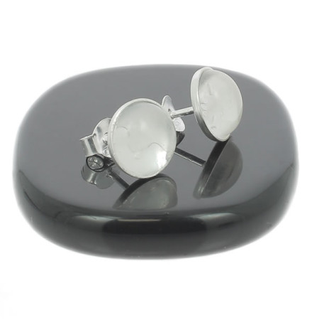 boucles oreilles argent cristal de roche