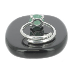 aventurine verte bague sterling