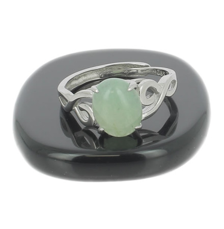 aventurine verte bague argent