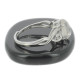 bague cristal de roche argent