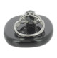 bague argent obsidienne neige