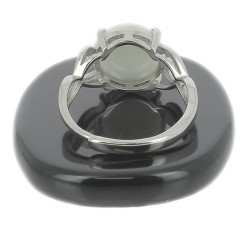 agate oeil bague argent