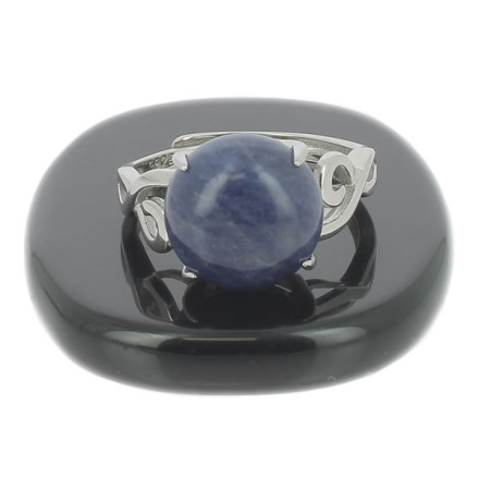 bague sodalite argent