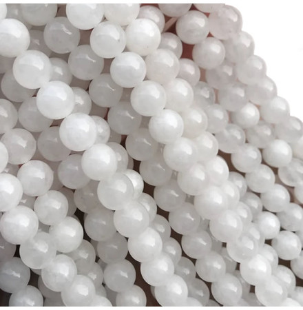 agate blanche perle pierre naturelle