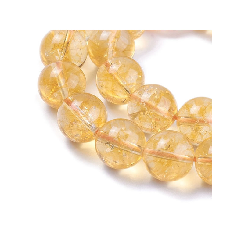 Citrine perles pierre gemme naturelle - Minerals Store