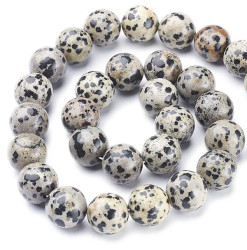 jaspe dalmatien perle pierre naturelle