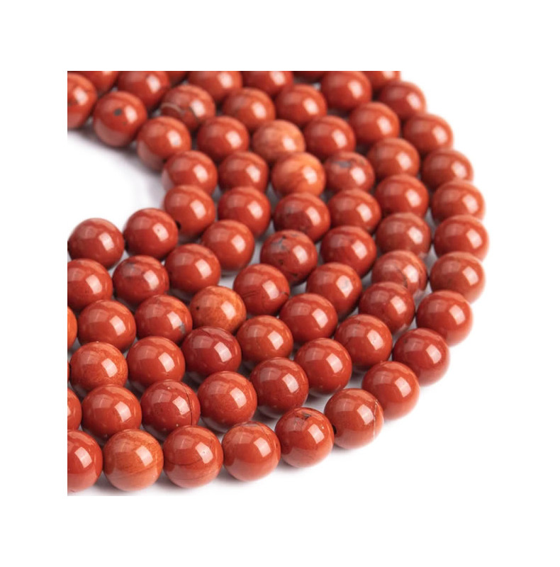 perle jaspe rouge pierre naturelle