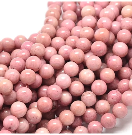 perle rhodonite naturelle