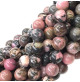 perles rhodonite naturelle