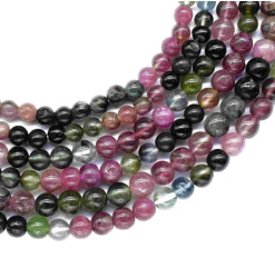 perle tourmaline multicolore naturelle
