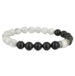 bracelet howlite fergus black pearl