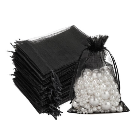 pochette organza noire