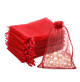 sachet en organza rouge