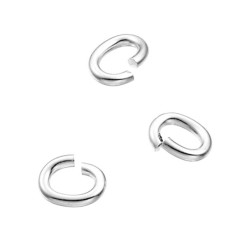 anneaux ovales en argent
