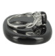 bague obsidienne noire et argent