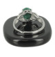 bague malachite et argent