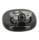 bague obsidienne oeil céleste et argent