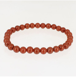 bracelet jaspe rouge perle naturelle