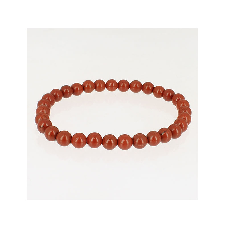 bracelet jaspe rouge perle naturelle