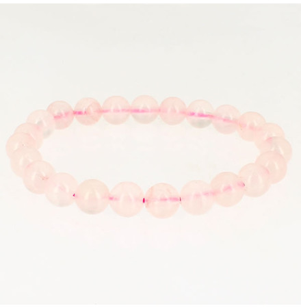 quartz rose bracelet perle naturelle
