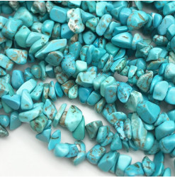 perles chips turquoise