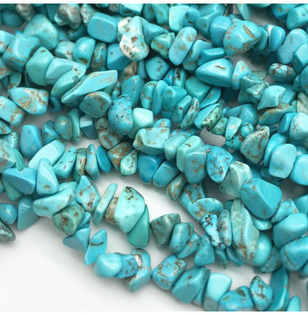 perles chips turquoise