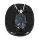 sodalite pendentif pierre et argent