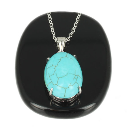 pendentif turquoise sur argent