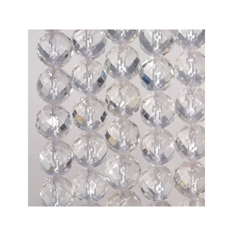 cristal de roche perles à facettes