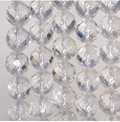 perles à facettes en cristal de roche