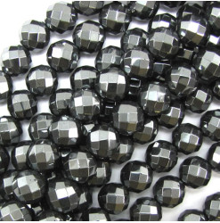 perles hématite à facettes