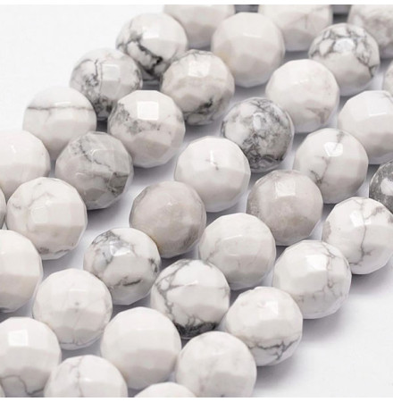 howlite perles à facettes